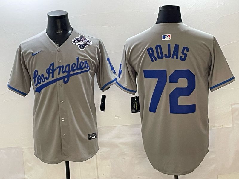 Men 2025 Los Angeles Dodgers #72 Rojas Grey Game Nike MLB Jersey style 0012